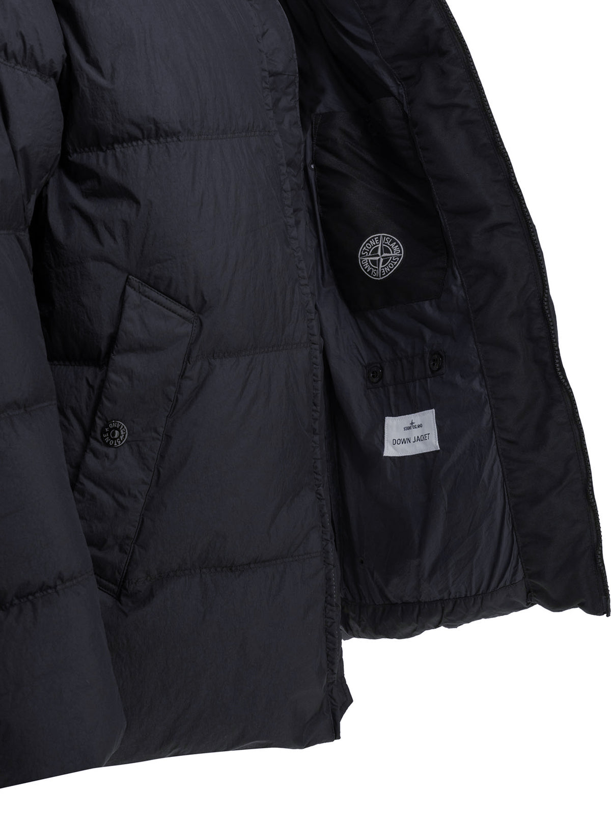 Stone Island "Crinkle Reps NY" Short Down Jacket - Blue