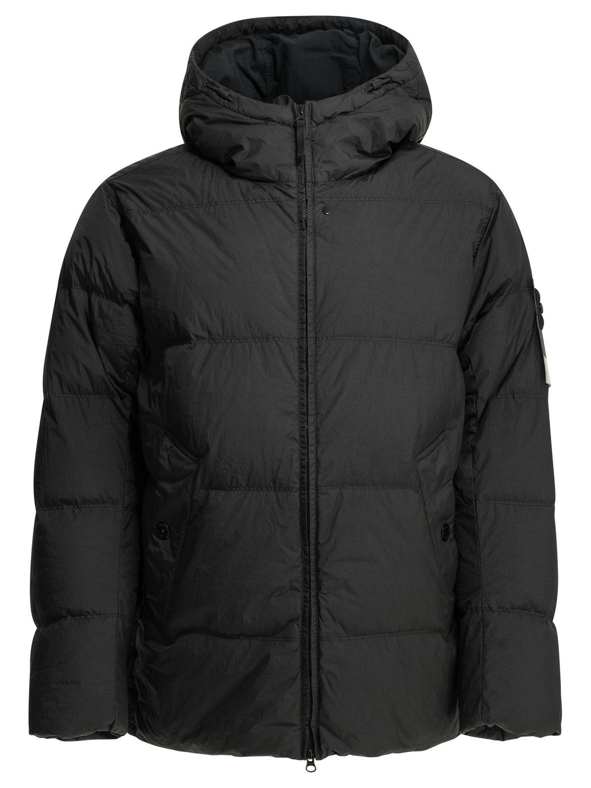 Stone Island "Crinkle Reps NY" Short Down Jacket - Black