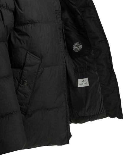 Stone Island "Crinkle Reps NY" Short Down Jacket - Black