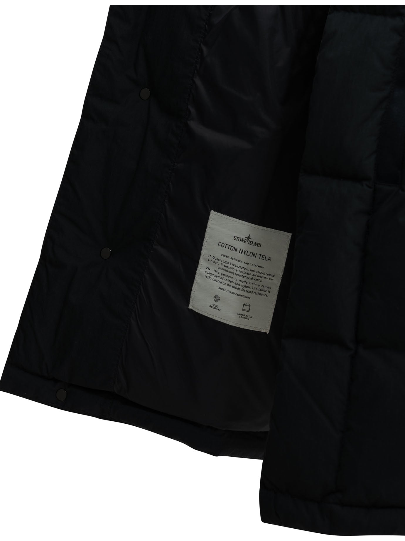 Stone Island Short down jacket with logo - Blue