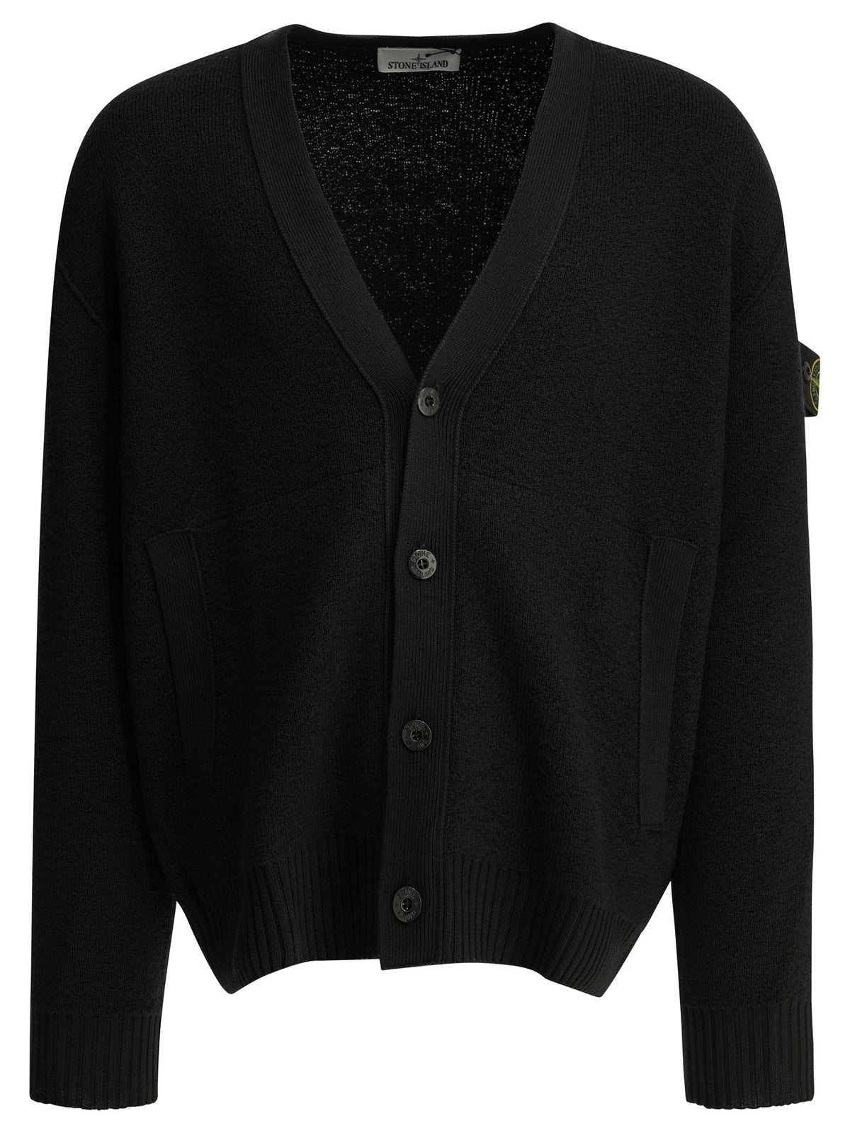 Stone Island "Pure RWS Wool" Cardigan - Black