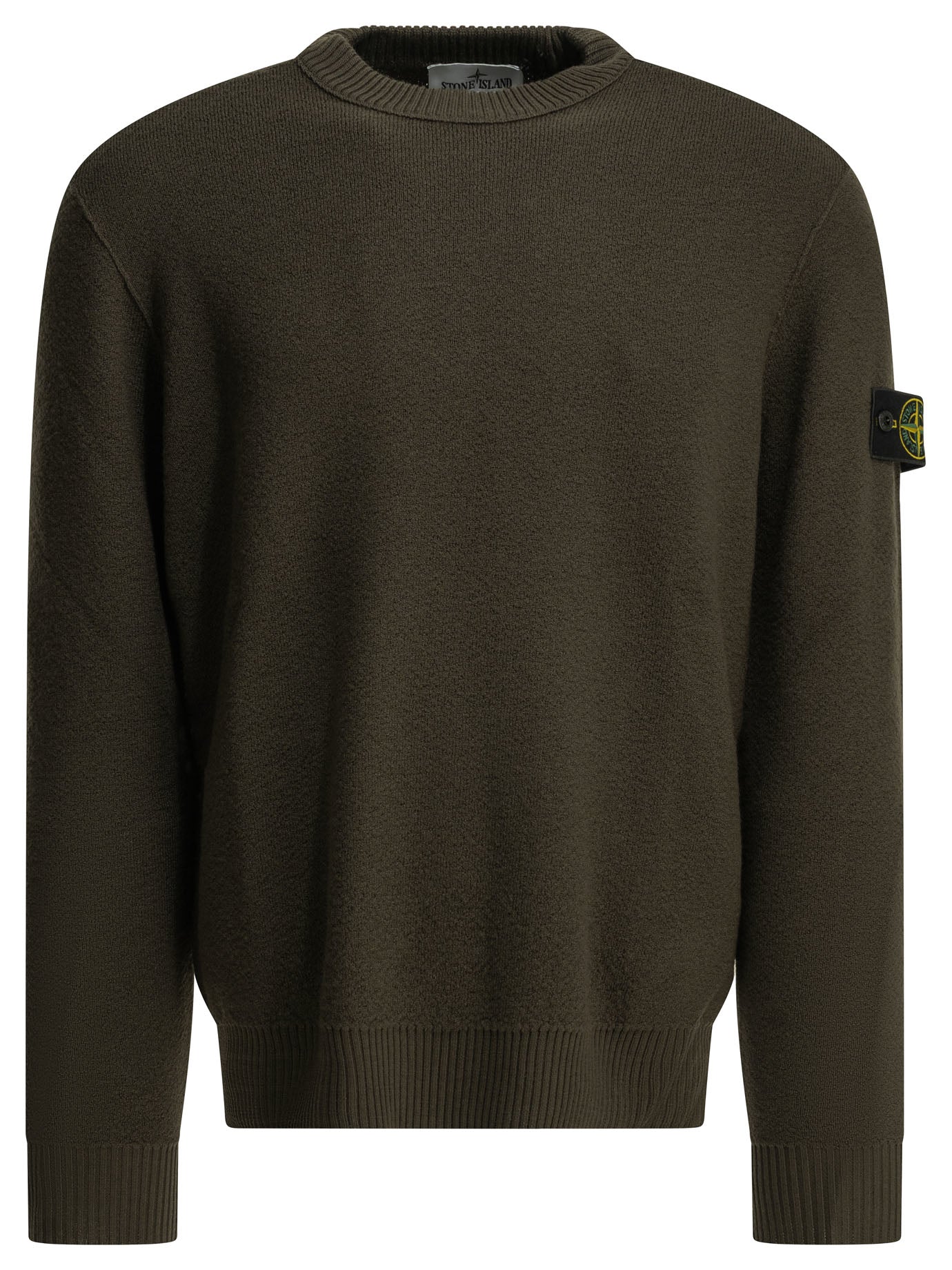 Stone Island Crew-neck sweater with logo - Grey