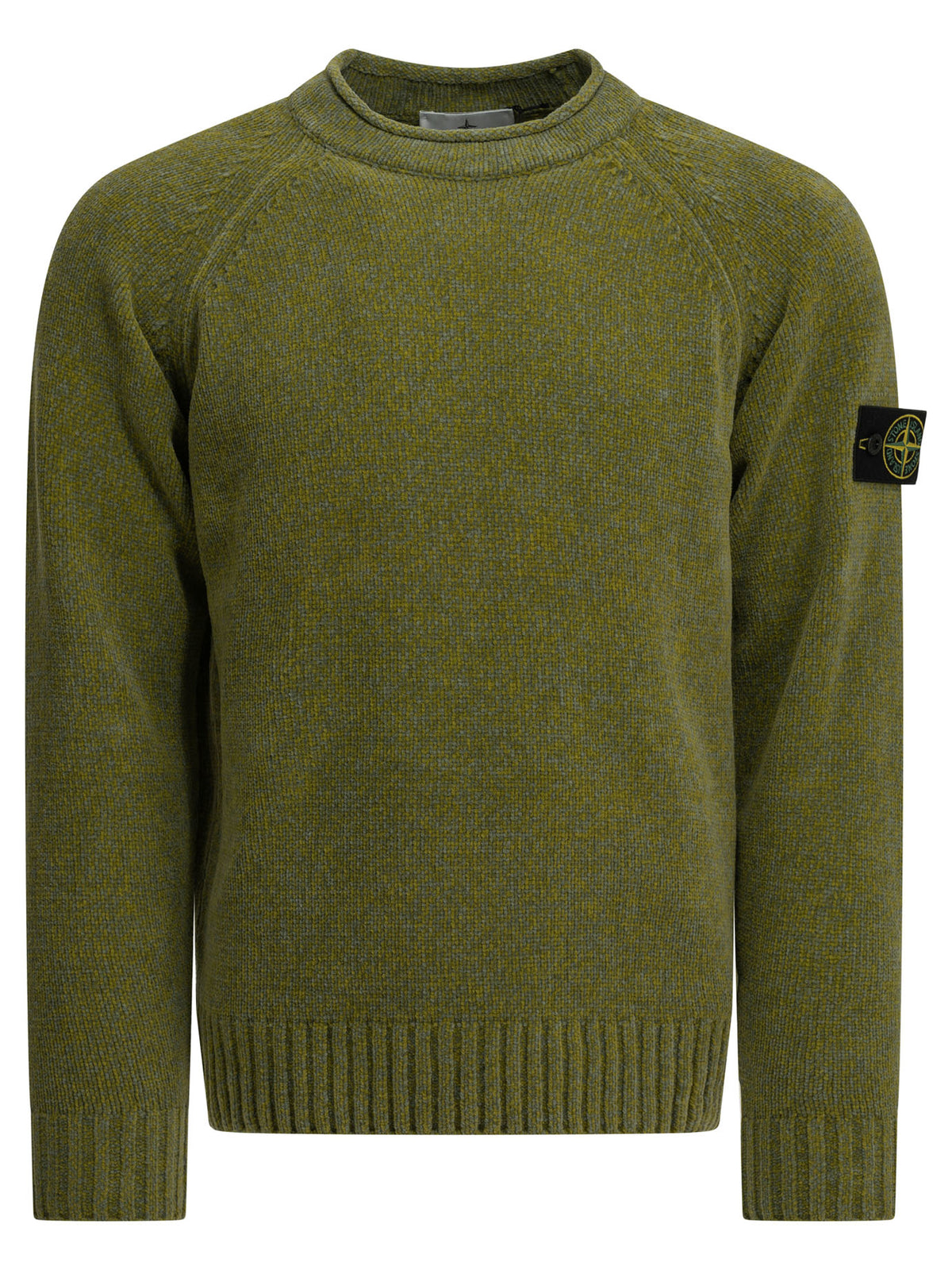 Stone Island "Mouliné" Crew-Neck Sweater - Green
