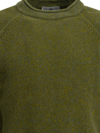 Stone Island "Mouliné" Crew-Neck Sweater - Green