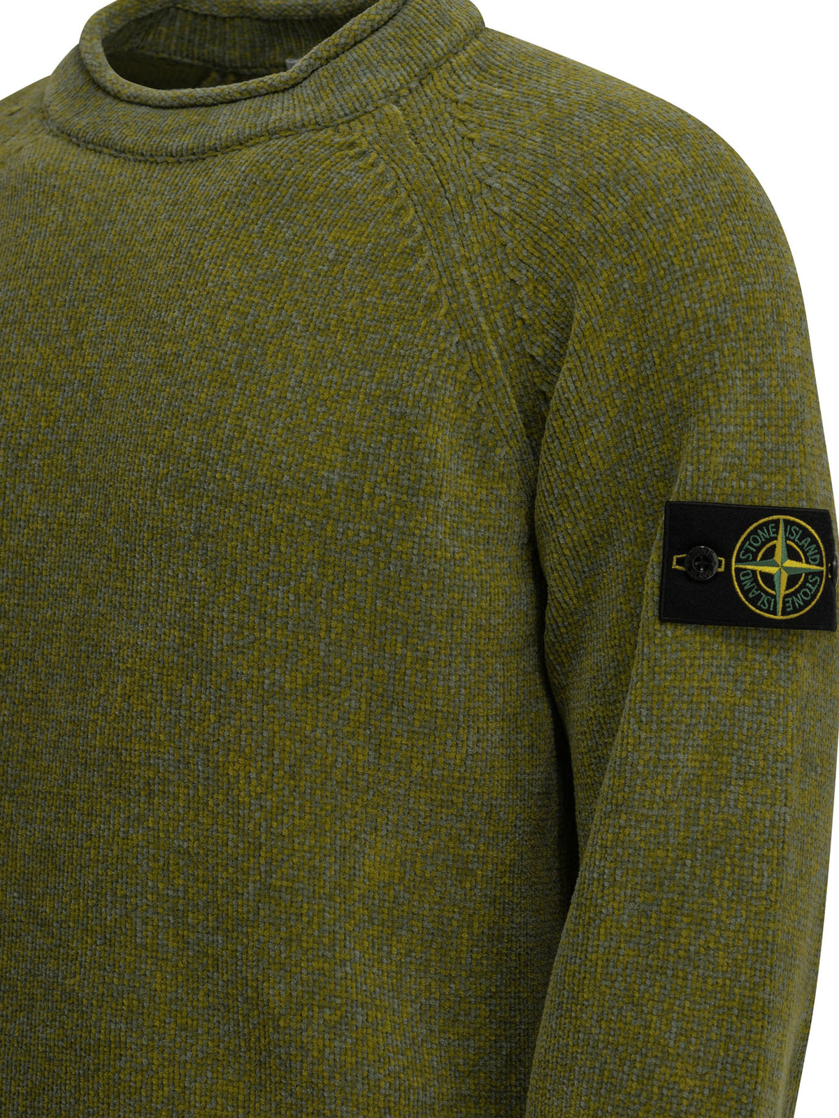 Stone Island "Mouliné" Crew-Neck Sweater - Green