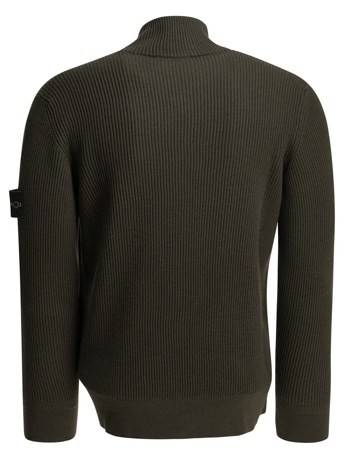 Stone Island "Full Rib" Zip-Up Sweater - Grey
