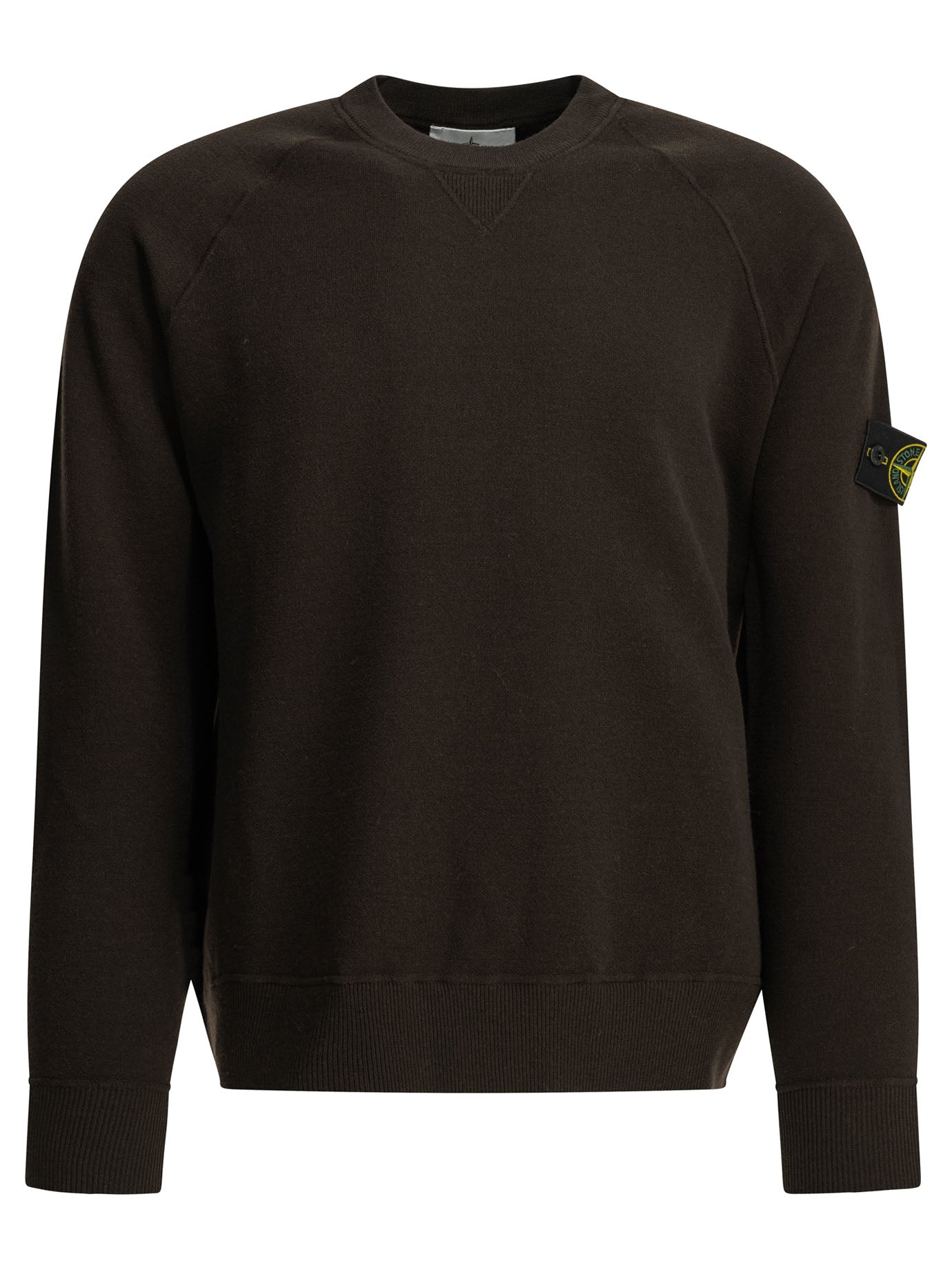 Stone Island Crew-neck sweater with logo - Brown