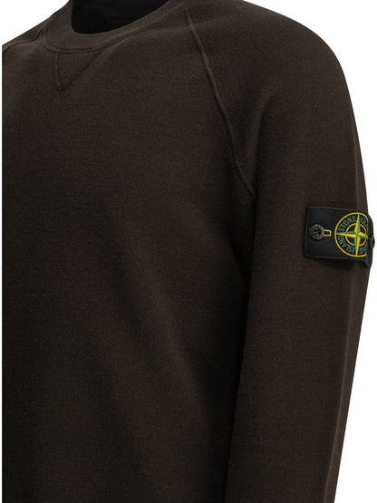 Stone Island Crew-neck sweater with logo - Brown