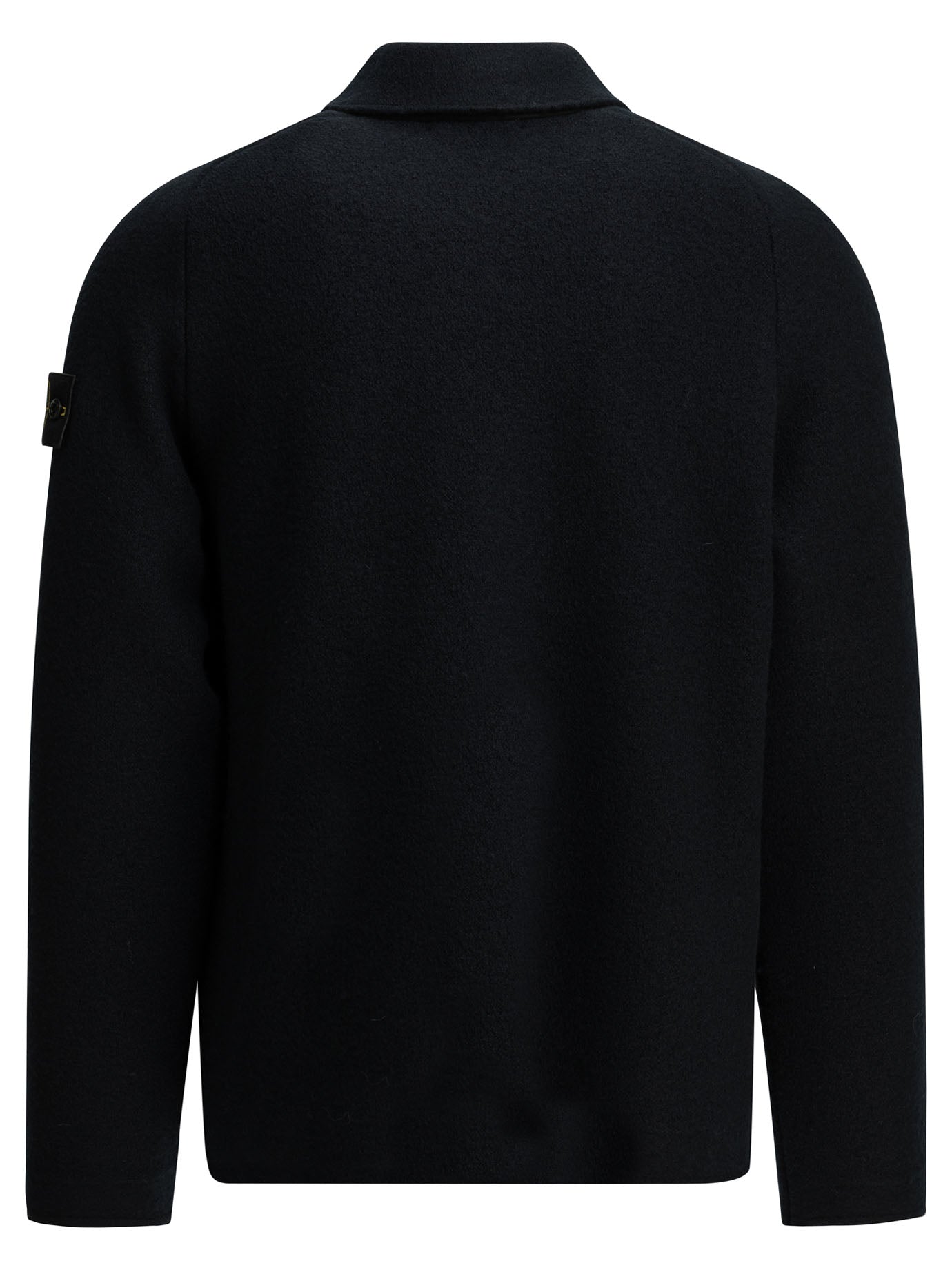 Stone Island Wool Cardigan with Logo - Blue