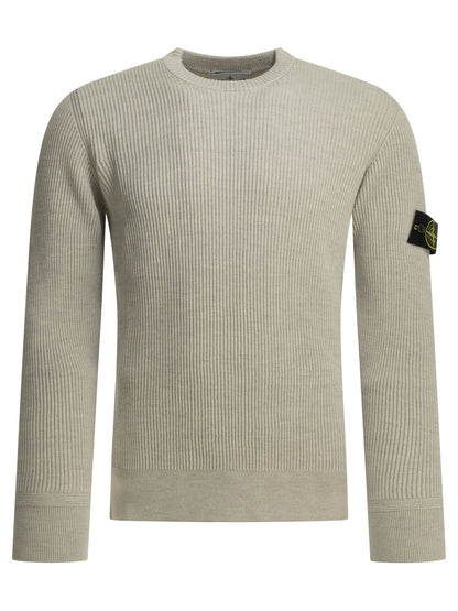 Stone Island Crew-neck sweater with logo - Grey