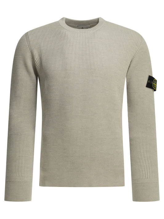 Stone Island Crew-neck sweater with logo - Grey