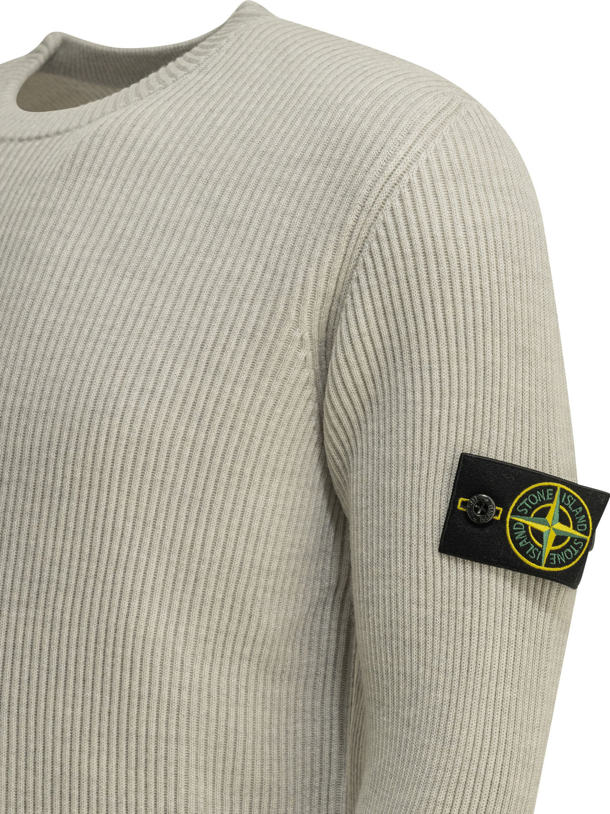 Stone Island Crew-neck sweater with logo - Grey