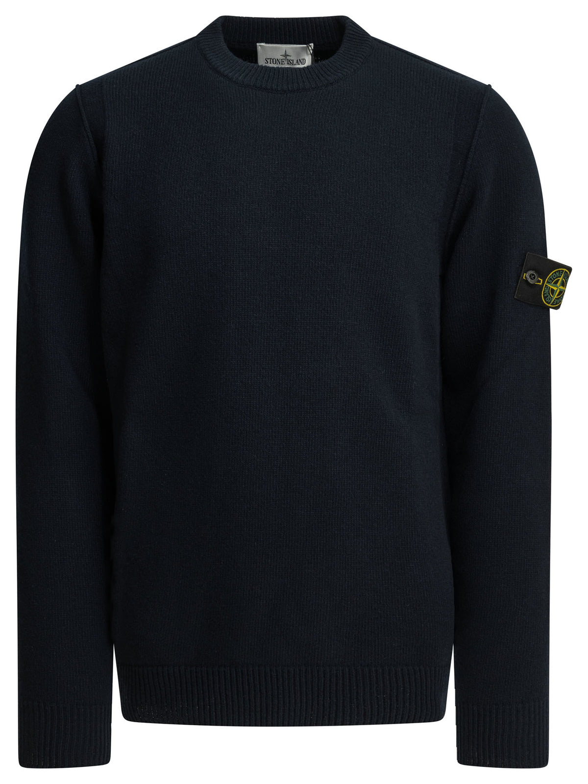 Stone Island Crew-neck sweater with logo - Blue