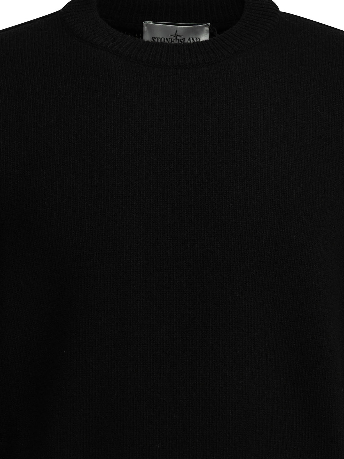 Stone Island Crew-neck sweater with logo - Black