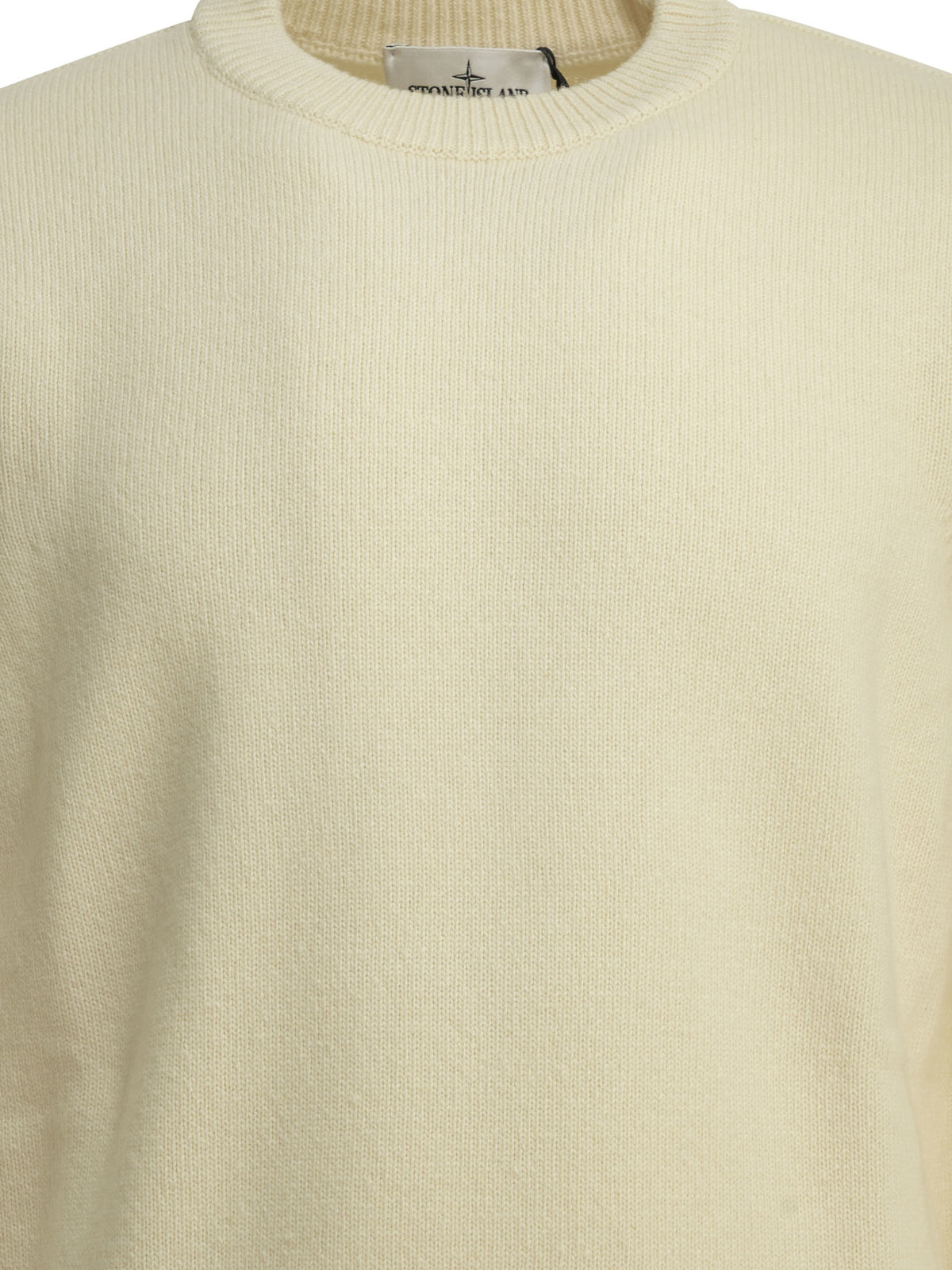 Stone Island Crew-neck sweater with logo - White