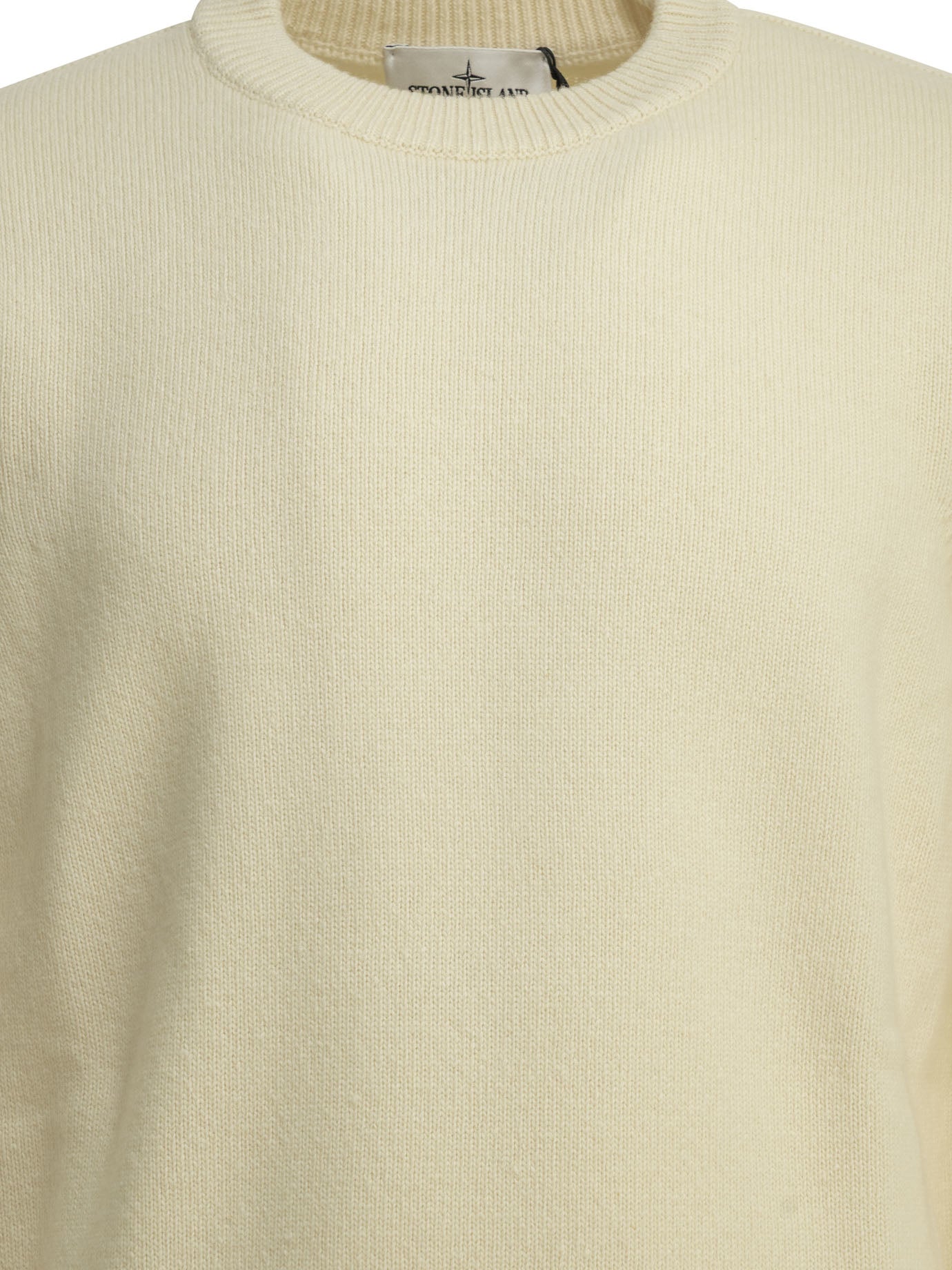 Stone Island Crew-neck sweater with logo - White