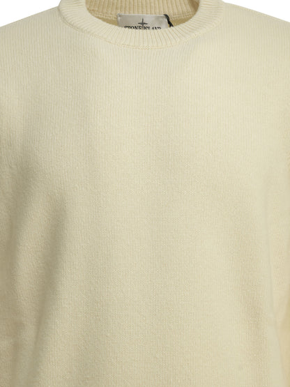 Stone Island Crew-neck sweater with logo - White