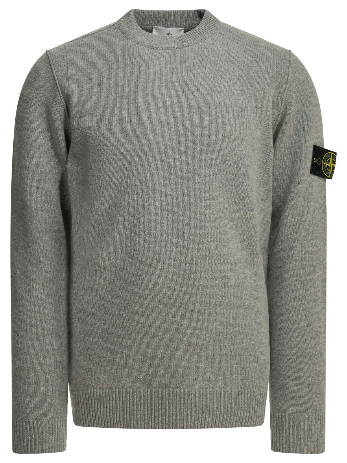 Stone Island Crew-neck sweater with logo - Grey