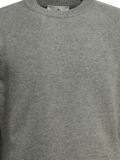 Stone Island Crew-neck sweater with logo - Grey