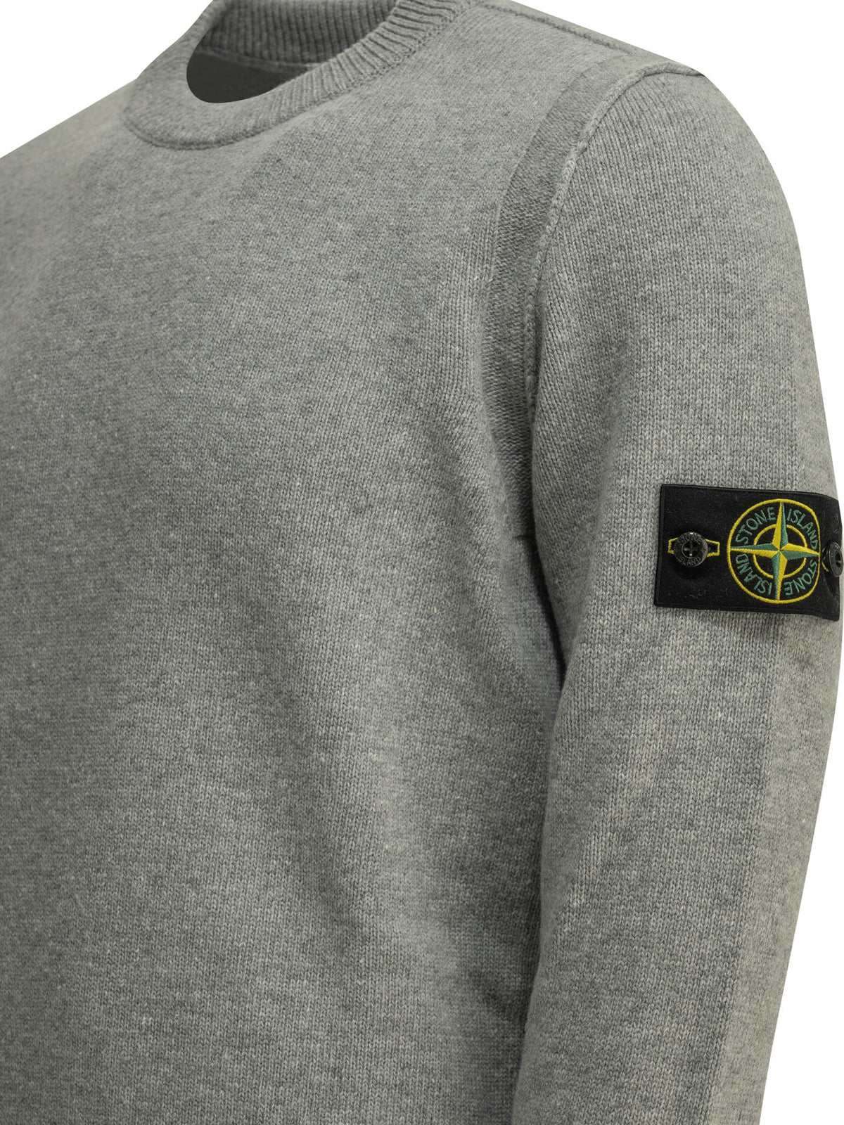 Stone Island Crew-neck sweater with logo - Grey