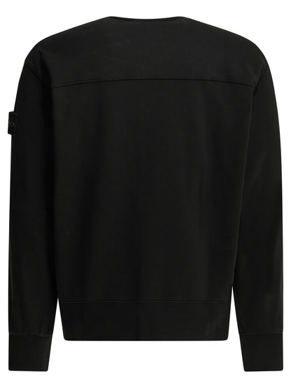 Stone Island Cardigan with logo - Black
