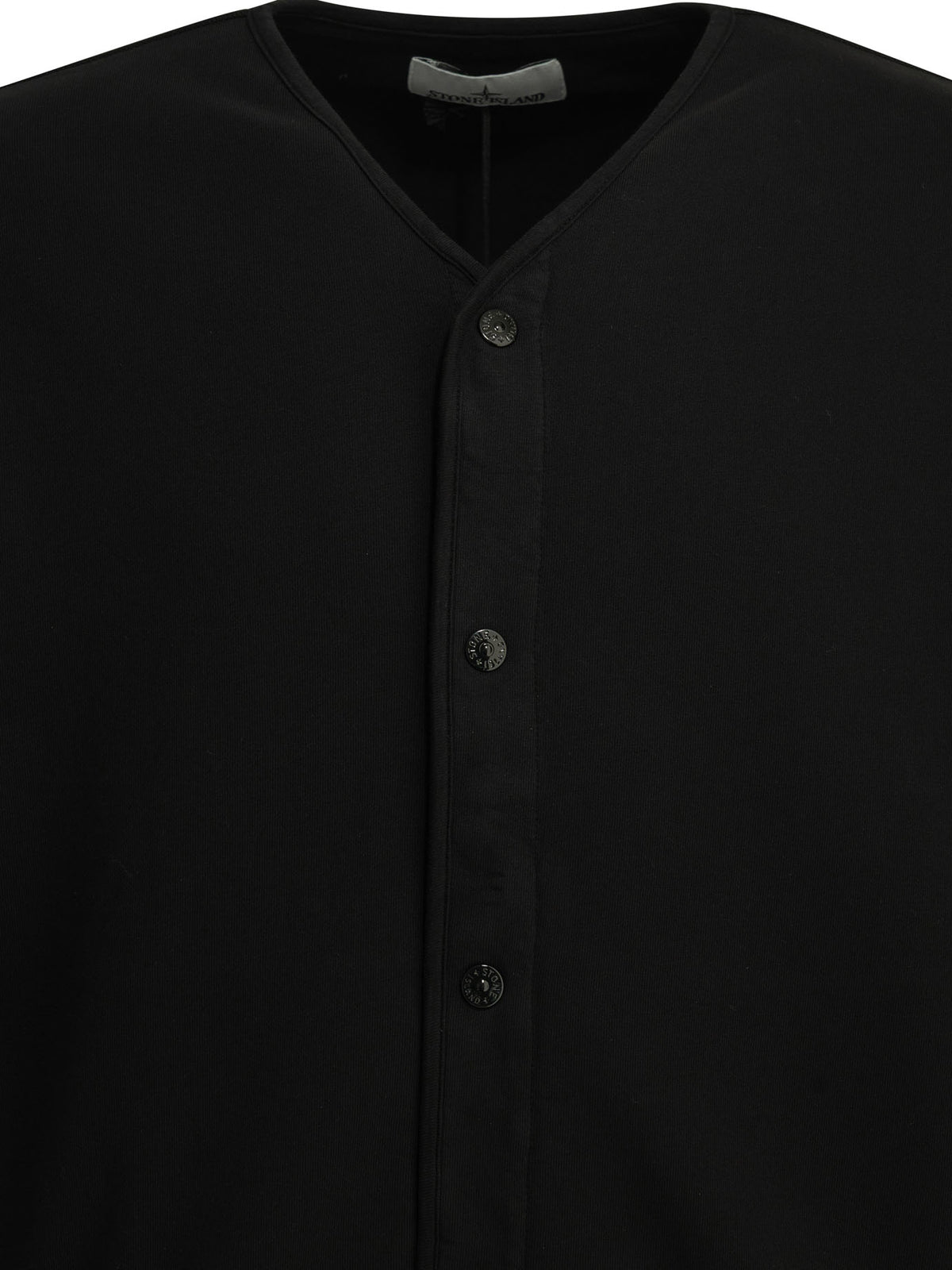 Stone Island Cardigan with logo - Black