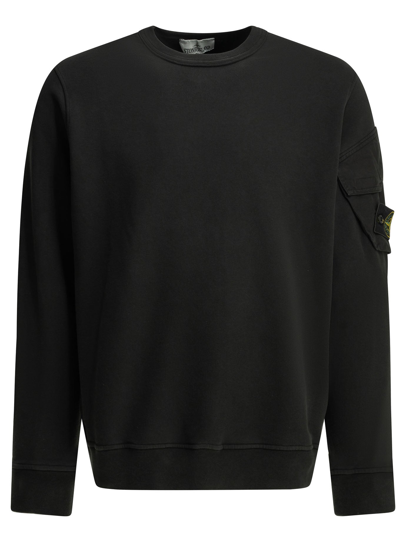 Stone Island Crewneck sweatshirt with logo - Black