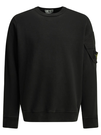 Stone Island Crewneck sweatshirt with logo - Black