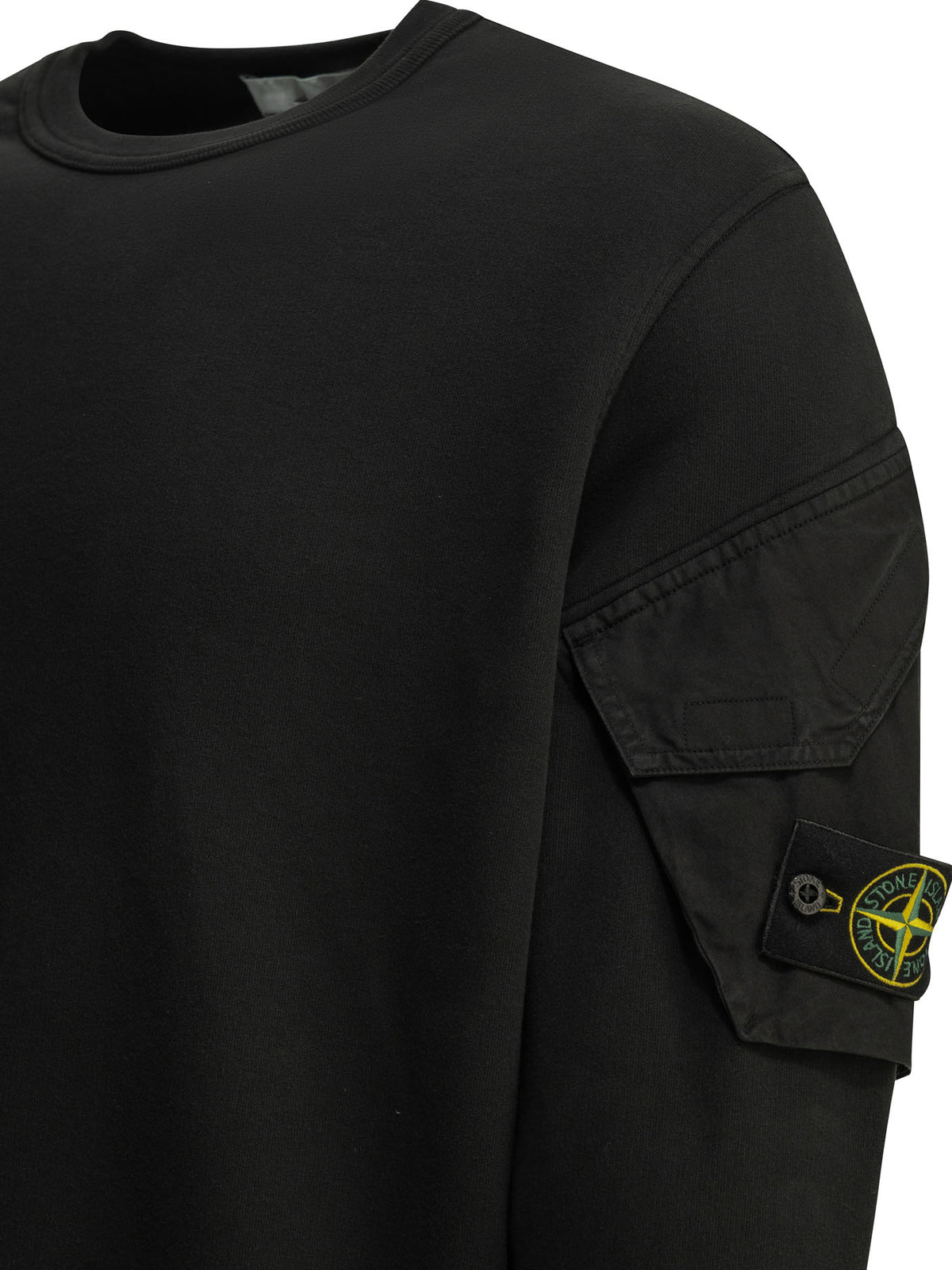 Stone Island Crewneck sweatshirt with logo - Black