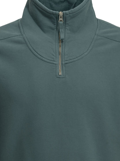 Stone Island Half-Zip Sweatshirt with Logo - Light Blue