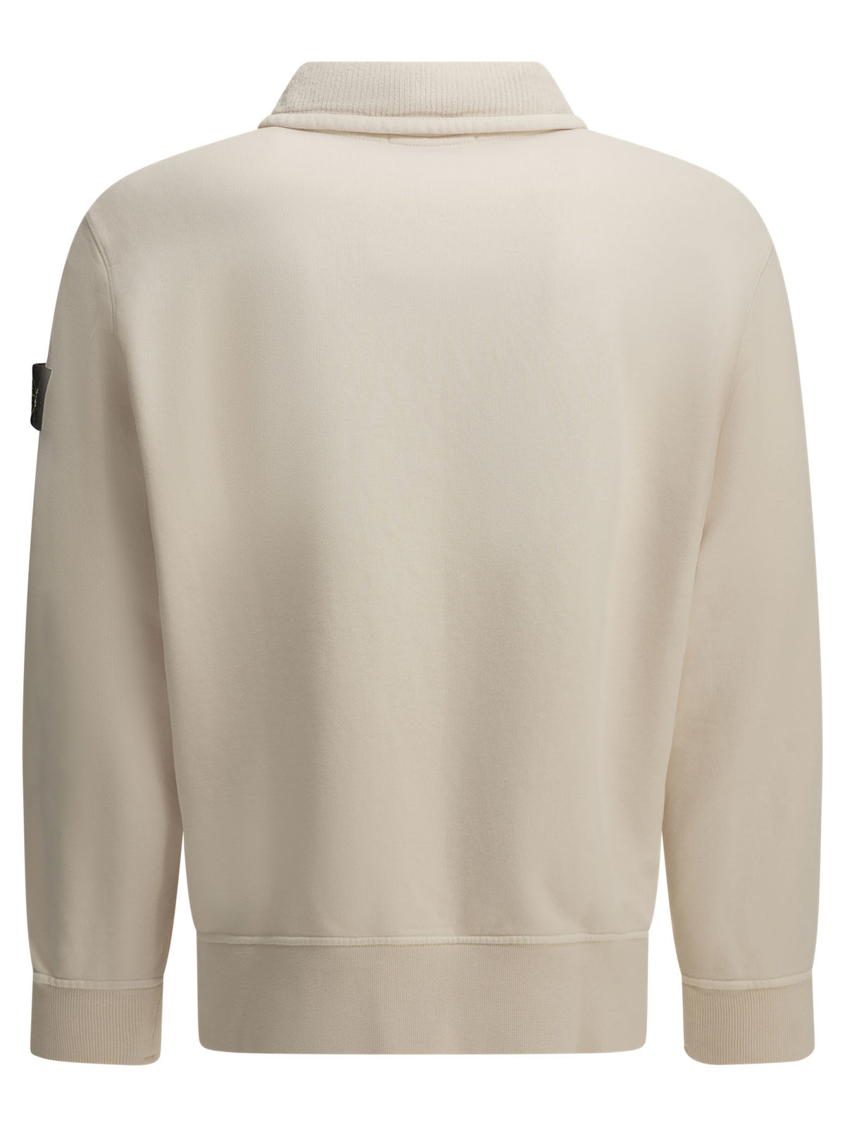 Stone Island Half-Zip Sweatshirt with Logo - Beige