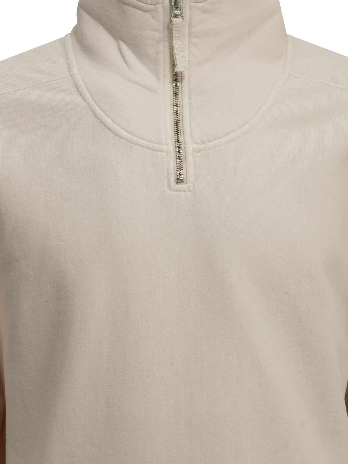 Stone Island Half-Zip Sweatshirt with Logo - Beige