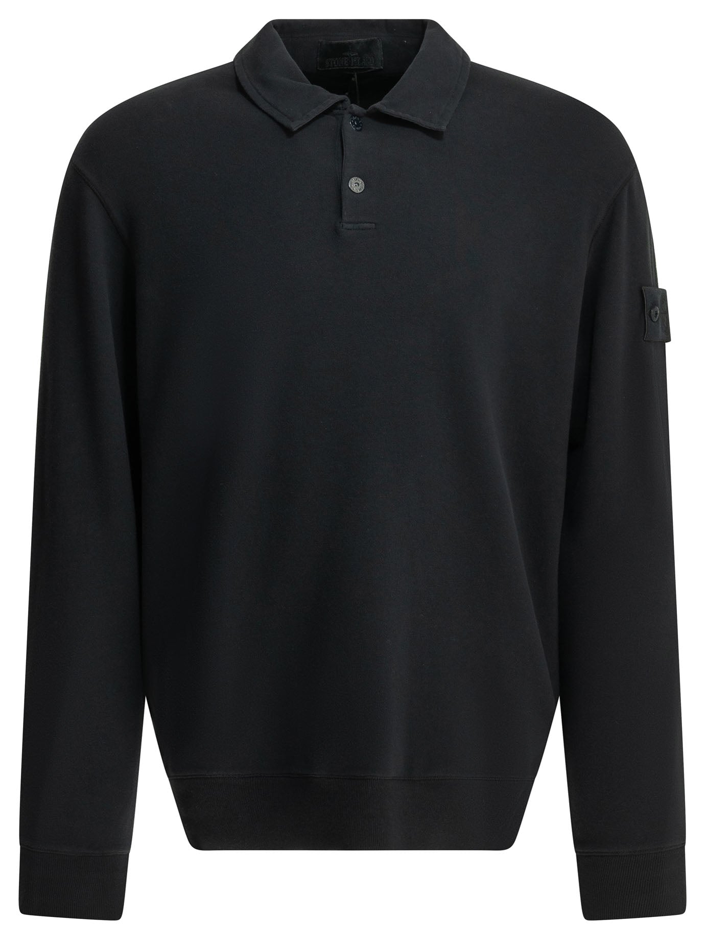 Stone Island "S.I. Ghost" Sweatshirt with polo collar - Blue