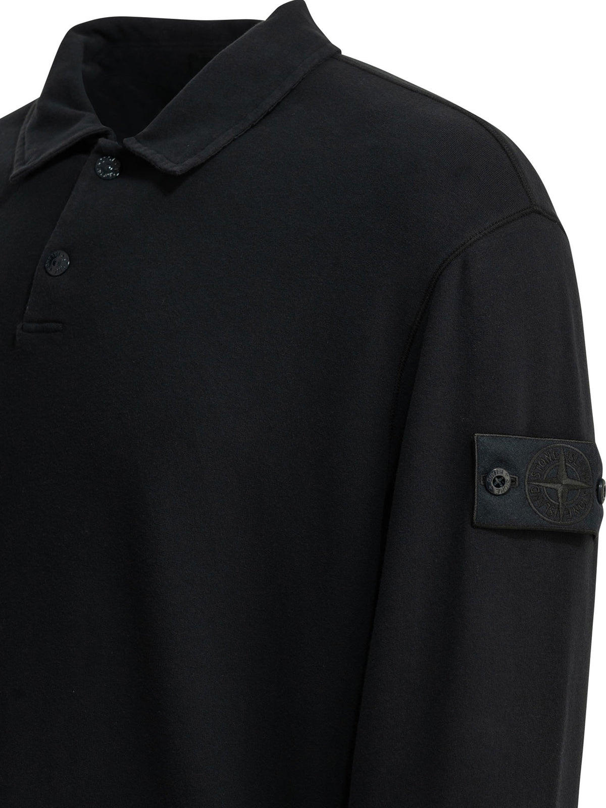 Stone Island "S.I. Ghost" Sweatshirt with polo collar - Blue