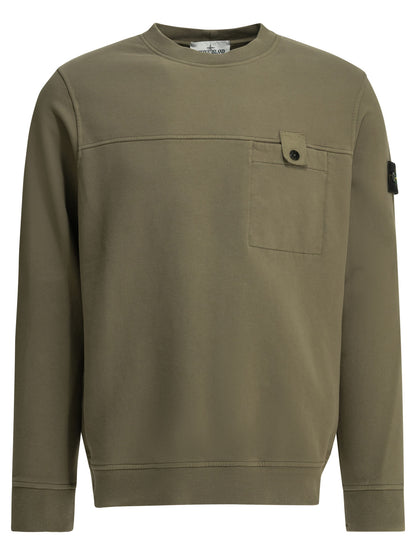 Stone Island Crewneck sweatshirt with logo - Green