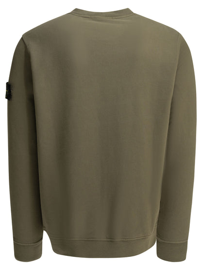 Stone Island Crewneck sweatshirt with logo - Green