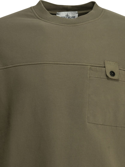 Stone Island Crewneck sweatshirt with logo - Green