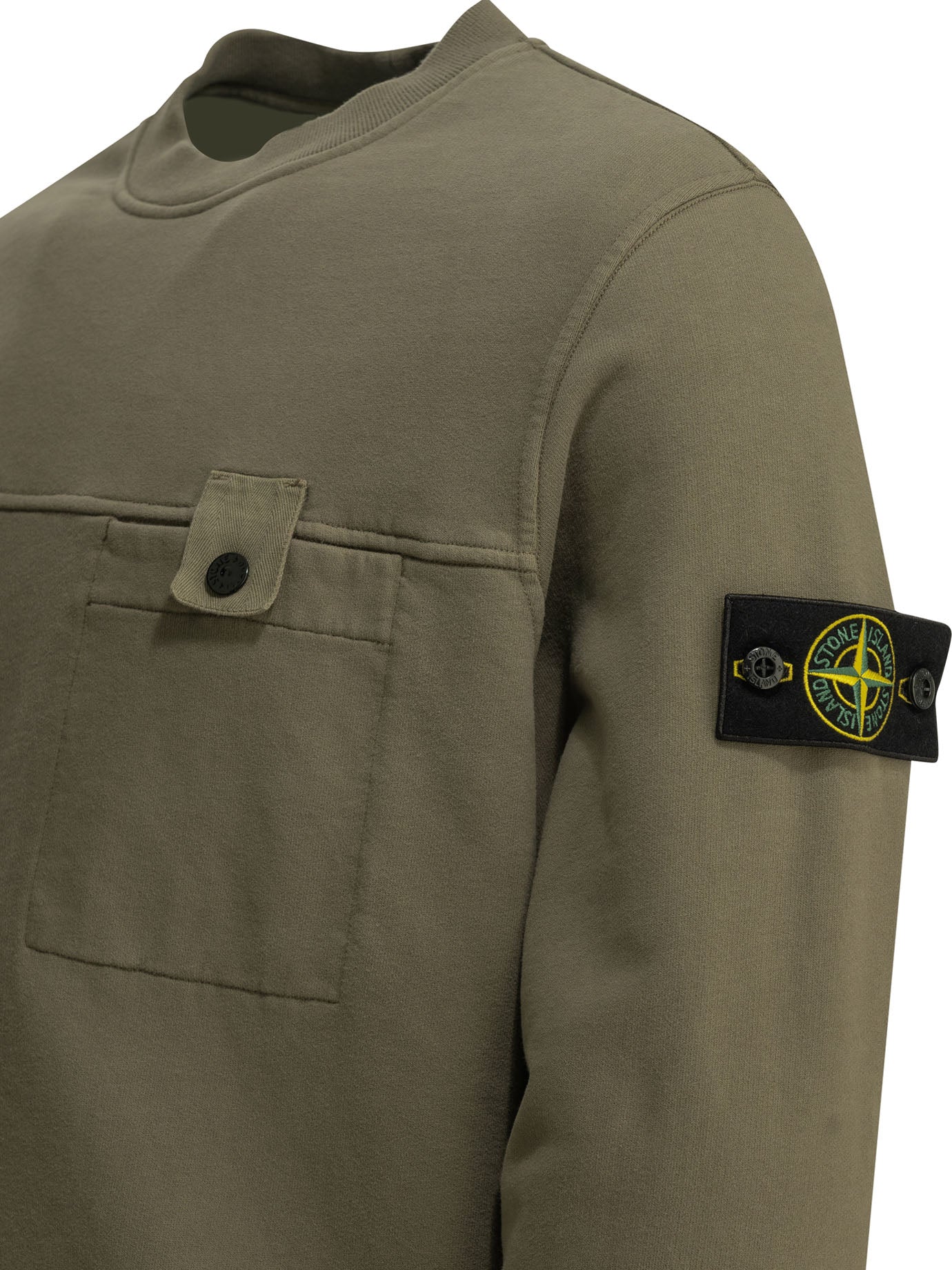Stone Island Crewneck sweatshirt with logo - Green