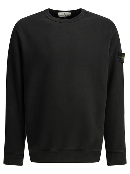 Stone Island Crewneck sweatshirt with logo - Black