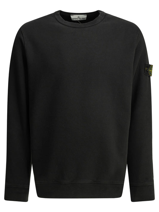 Stone Island Crewneck sweatshirt with logo - Black