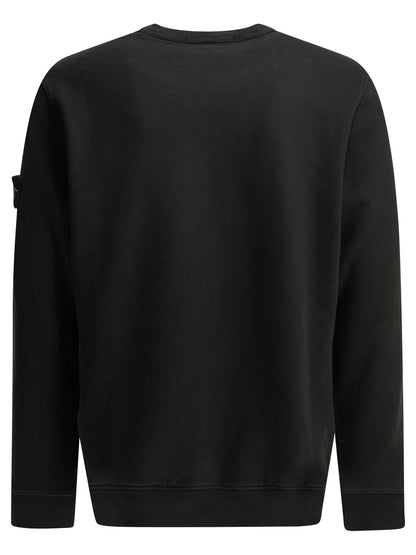Stone Island Crewneck sweatshirt with logo - Black