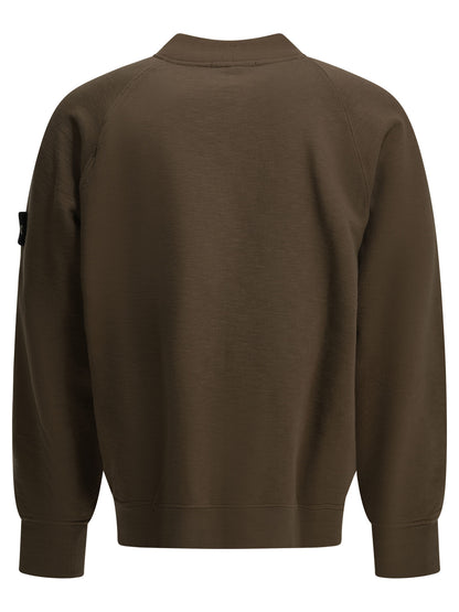 Stone Island "Tubular" Crew-Neck Sweatshirt - Brown