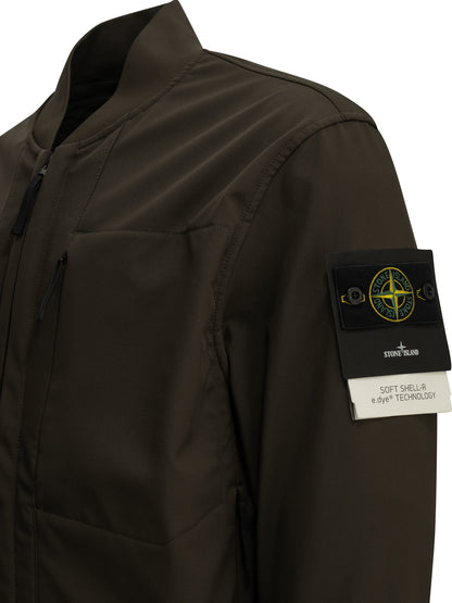 Stone Island "Soft Shell" Bomber Jacket - Green