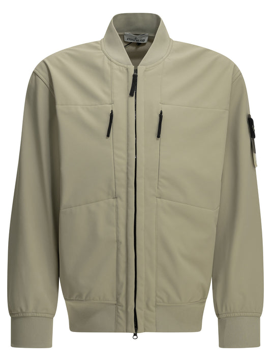 Stone Island "Soft Shell" Bomber Jacket - Beige