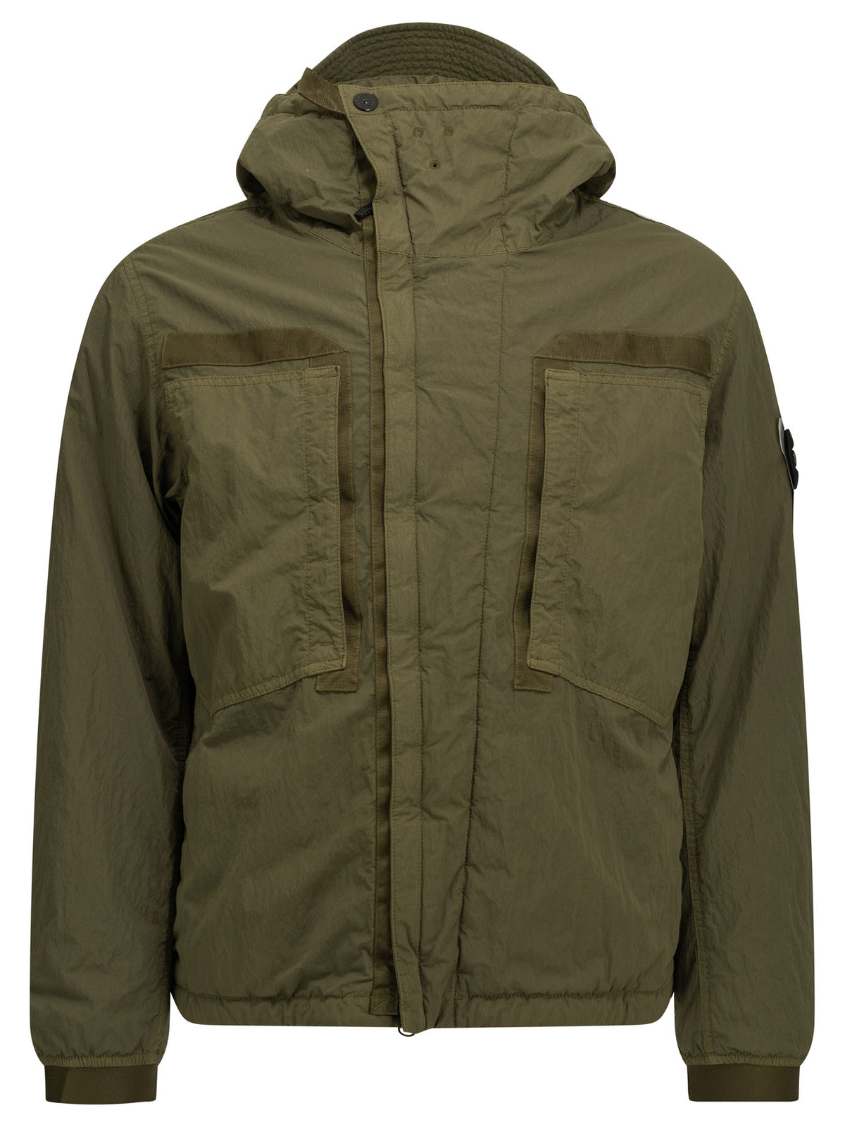 Stone Island "Warp Rib" Parka - Green
