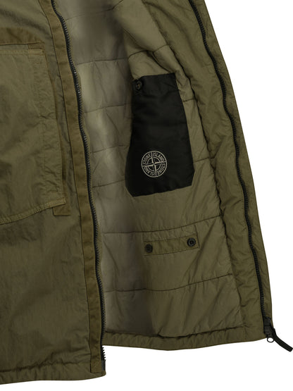 Stone Island "Warp Rib" Parka - Green