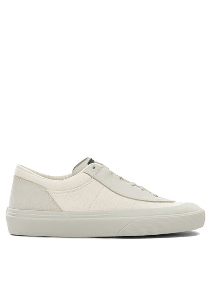 Stone Island Low-top sneakers made of suede and canvas - White