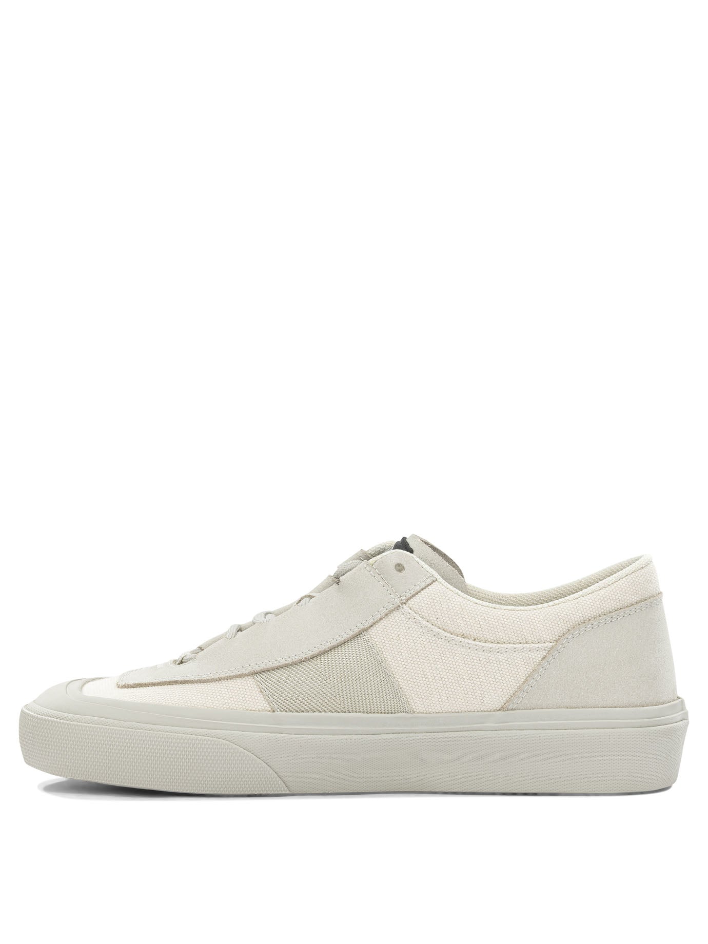 Stone Island Low-top sneakers made of suede and canvas - White