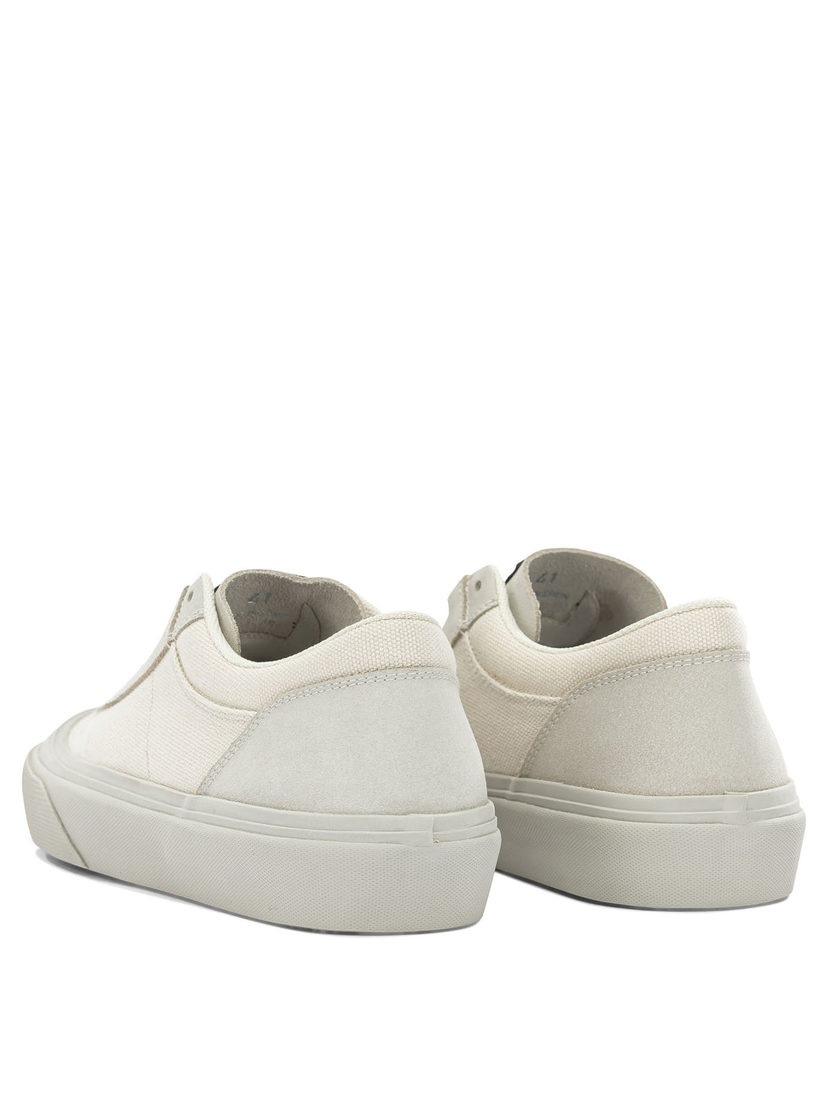 Stone Island Low-top sneakers made of suede and canvas - White