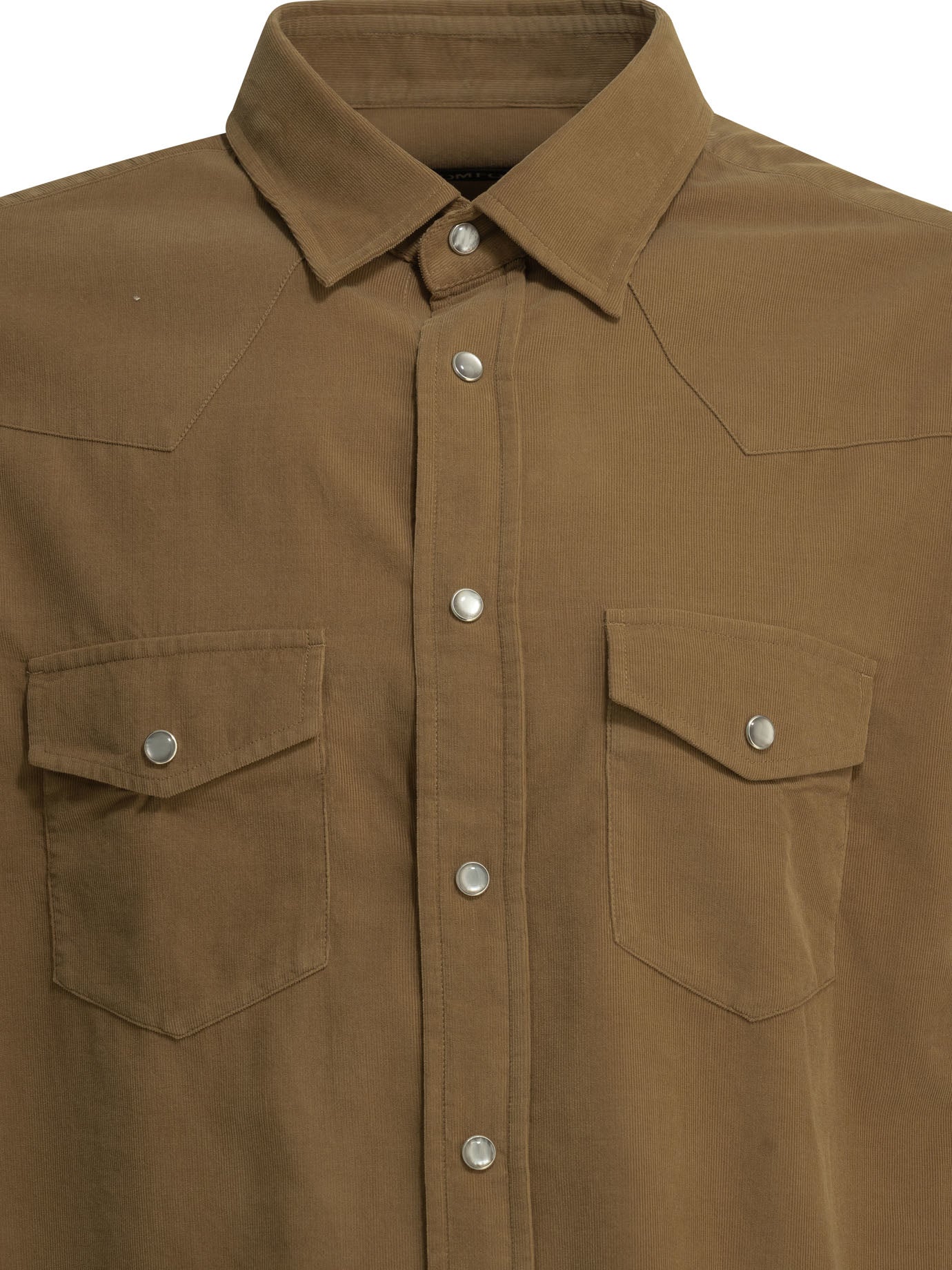 Tom Ford Corduroy Western Shirt - Beige